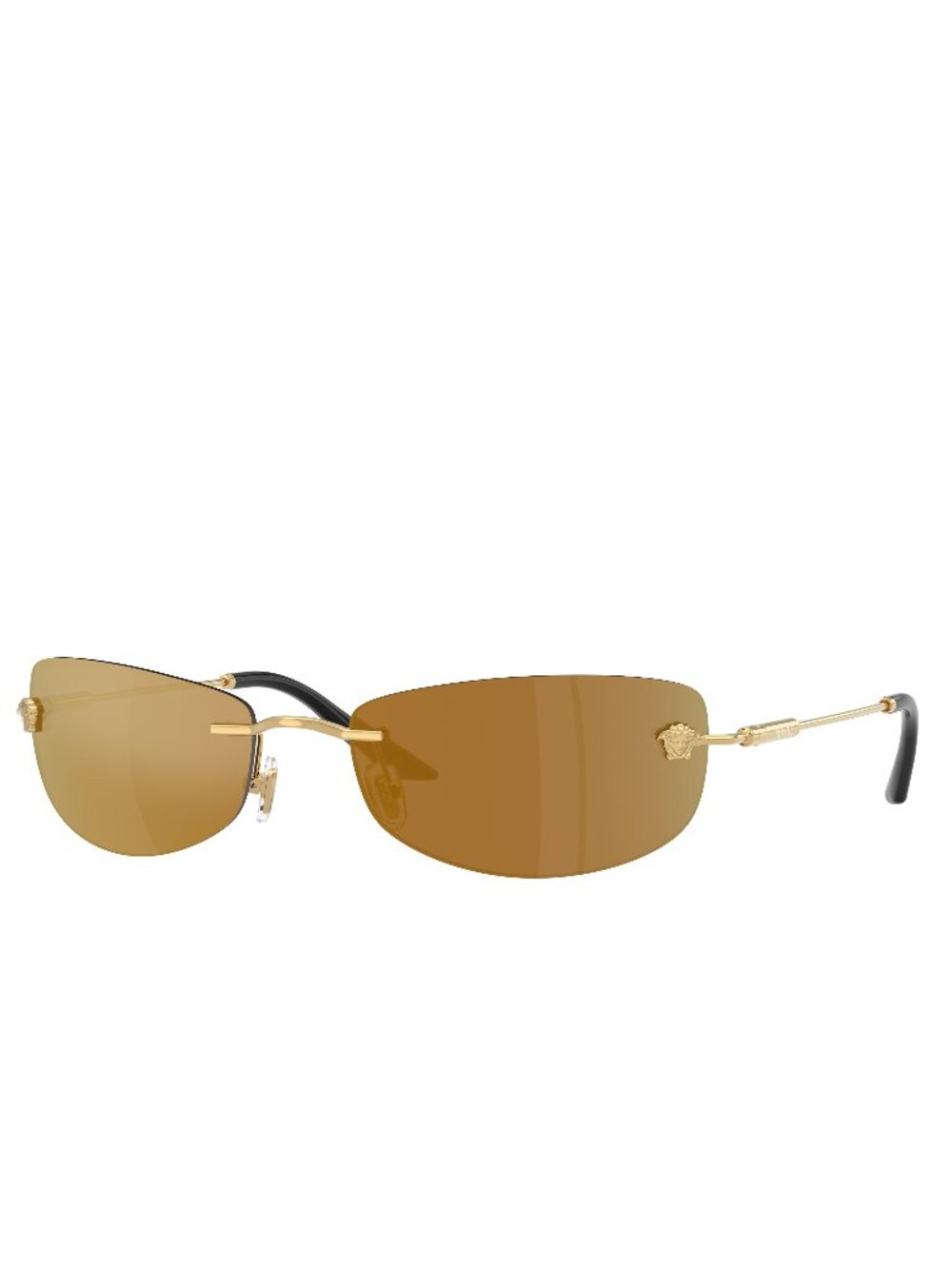 NEW VERSACE RIMLESS MEN VE2279 10007I SUNGLASSES MOD 2279 1000/7I GOLD BRONZE